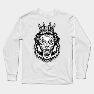 Angry Lion King Long Sleeve T-Shirt